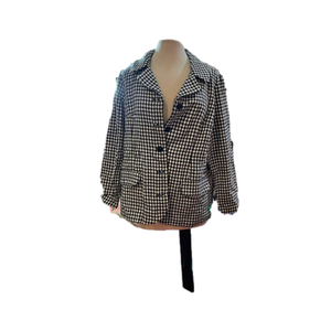 Vtg handmade houndstooth coat